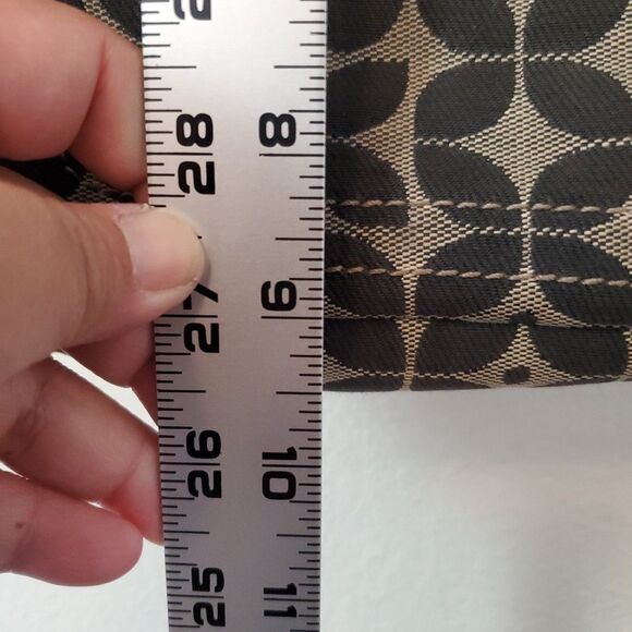 Fossil Signature Crossbody Bag Canvas Medium Pockets Black Purse Y2k‎ 90s - Picture 5 of 15